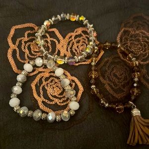 Beaded Bracelets set of 3